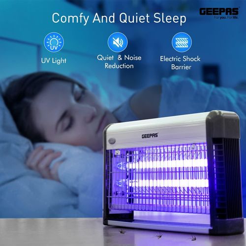 Geepas Fly And Insect Killer Powerful Fly Zapper 20W UV Light Professional Electric Bug Zapper, Insect Killer-Multi