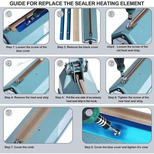 10 Pieces Impulse Sealer Replacement Parts Impulse Sealer Heating Elements Service Spare Repair Parts Kit for FS400