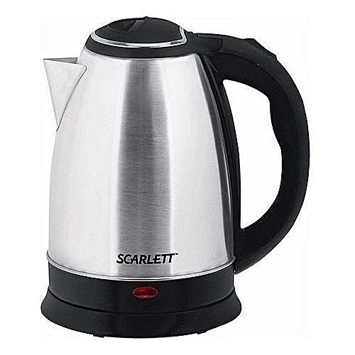 Scarlet Stainless Cordless Electric Kettle,  2.0 liters - Silver,Black
