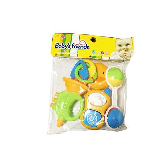 Baby Rattles (5 pcs)- Multicolor