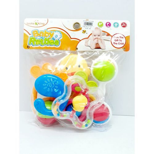 Baby Rattles (5 pcs)- Multicolor
