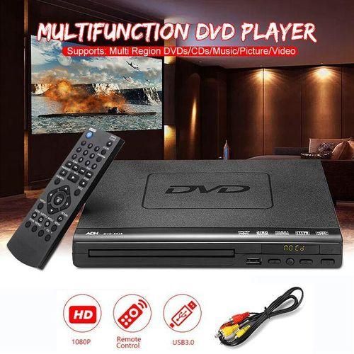 1080P HD LCD DVD Player Compact Multi Region Video HDMI CD USB  Remote Home New External DVD CD Drive High Speed Data Transfer DVDCD AC 110V240V