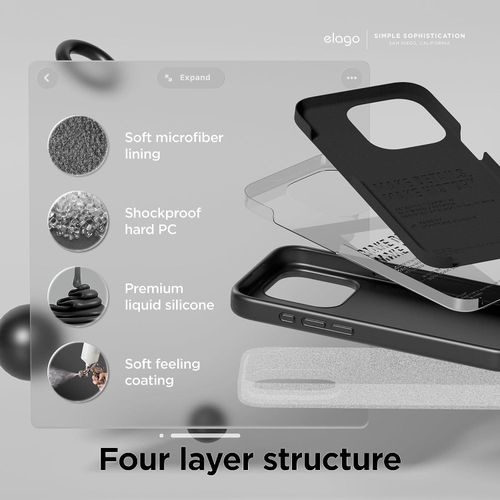 iPhone 15, 15 Plus, 15 Pro, 15 Pro Max Silicone Case with MagSafe - Black