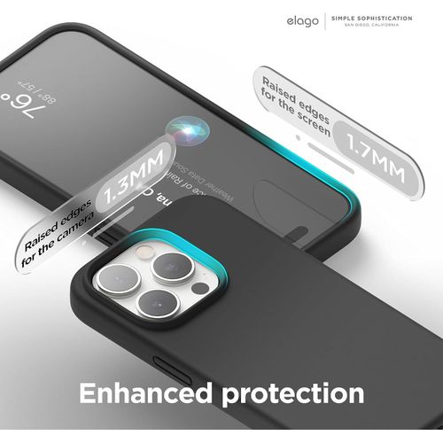 iPhone 15, 15 Plus, 15 Pro, 15 Pro Max Silicone Case with MagSafe - Black