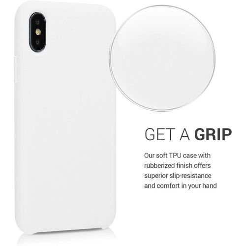IPhone X, XR, XS, XS Max Case TPU Silicone Phone Cover With Soft Finish - White