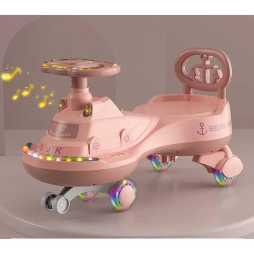 Kids Car with PU Led Wheels Swing Magic Kids  Car Baby Swing Magic Car for Kids 2 to 8 Years Boys Girls