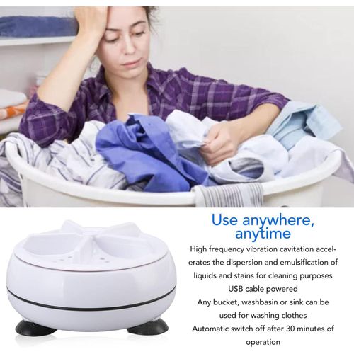 Portable Washing Machine Mini Ultrasonic Turbine Washer - Small, Multifunctional USB Powered Washing Machine for Travel Business Trip