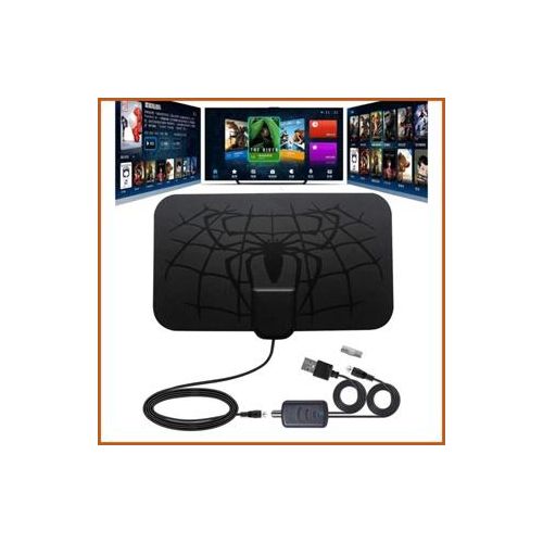 Indoor Antenna for Tv Spider Pattern Hdtv Antenna Indoor with 16.5ft Coax Cable 5g Chip Tv Antenna 1500 Miles Range goph