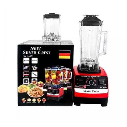 silver crest 2 in 1 Electric Food Blender 4500W Large Size 2L Unbreakable 6 Stainless Blades 15 Speed Multifunction Food Juicer Heavy Duty Motor Sc1589