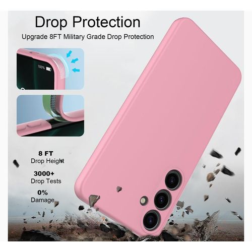 Samsung Galaxy A14 Luxury Soft Liquid Silicone Skin Touch Feel Cover Case Pink