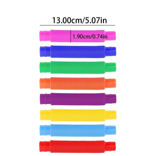 8Pcs Flexible Plastic Telescopic Tube Stretch Toys