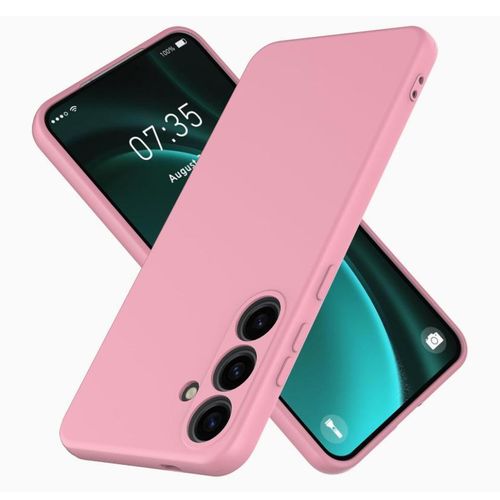 Samsung Galaxy A14 Luxury Soft Liquid Silicone Skin Touch Feel Cover Case Pink