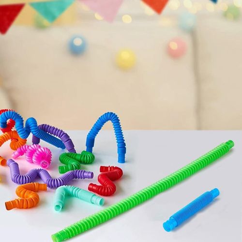 8Pcs Flexible Plastic Telescopic Tube Stretch Toys