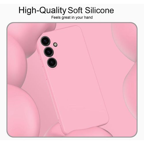 Samsung Galaxy A14 Luxury Soft Liquid Silicone Skin Touch Feel Cover Case Pink
