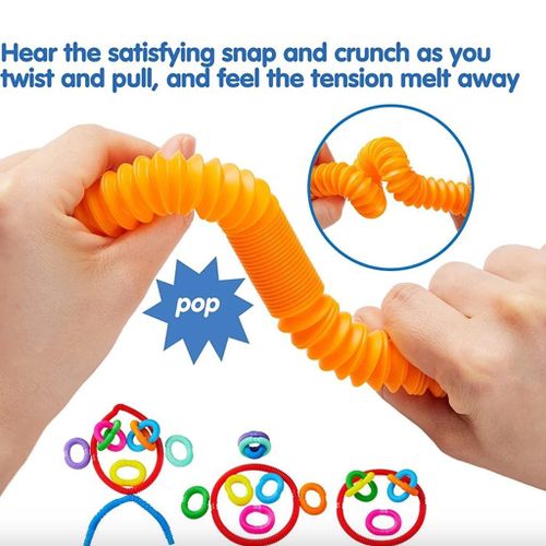 8Pcs Flexible Plastic Telescopic Tube Stretch Toys