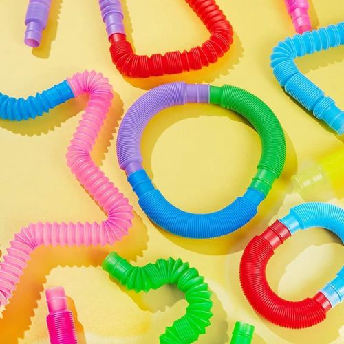 8Pcs Flexible Plastic Telescopic Tube Stretch Toys