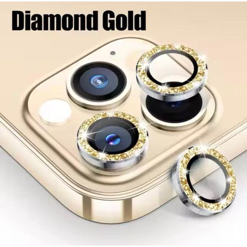 Gold Diamon Camera Case for IPhone 15 14 11 12 13 Pro Max 15 Plus Lens Protector Screen Case for IPhone15 14Pro Tempered Glass