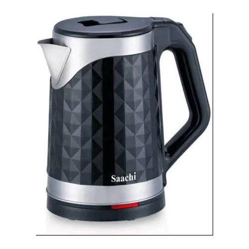 Saachi Fast Boiling Kettle With Stainless Steel Inner Layer Of 1.8 Liters-Black/Silver