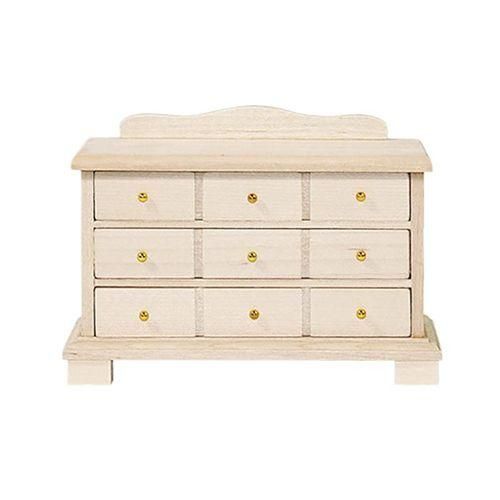 1/12 Miniature Sideboard Accessories Wood Color
