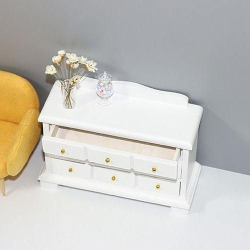 1/12 Miniature Sideboard Accessories Wood Color