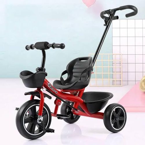 Kid's Tricycle With Handle-Red