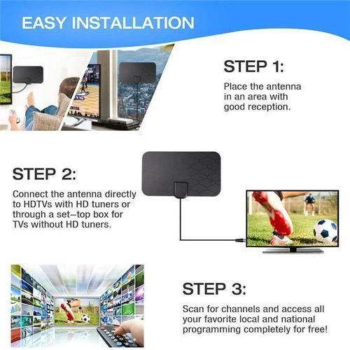 HDTV Antenna 2003000 Miles Digital Antenna Tv Aerial D VBT2 ATSC ISDB Satellite Dish Receiver