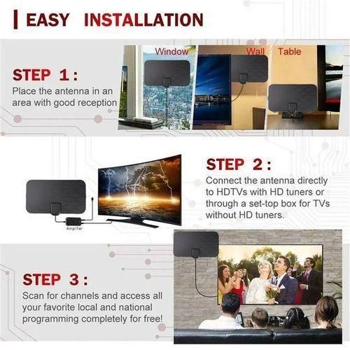 HDTV Antenna 2003000 Miles Digital Antenna Tv Aerial D VBT2 ATSC ISDB Satellite Dish Receiver