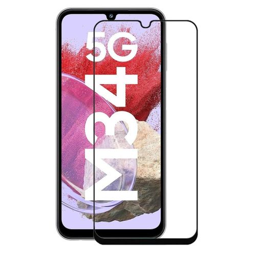 Samsung Galaxy M04 M14 M34 M54 5G Tempered Glass Front and Back Full Glue Screen Protector D-Plus Tempered Glass-Black