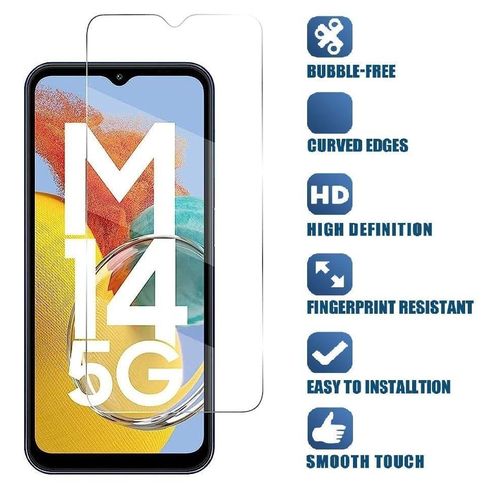 Samsung Galaxy M04 M14 M34 M54 5G Tempered Glass Front and Back Full Glue Screen Protector D-Plus Tempered Glass-Black