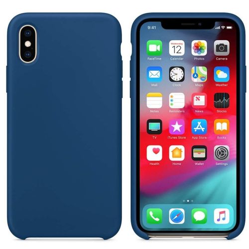 Apple Iphone 11 12 13 14 15 Pro Max X Xs Max Silicone Shockproof Case Cover-Dark Blue