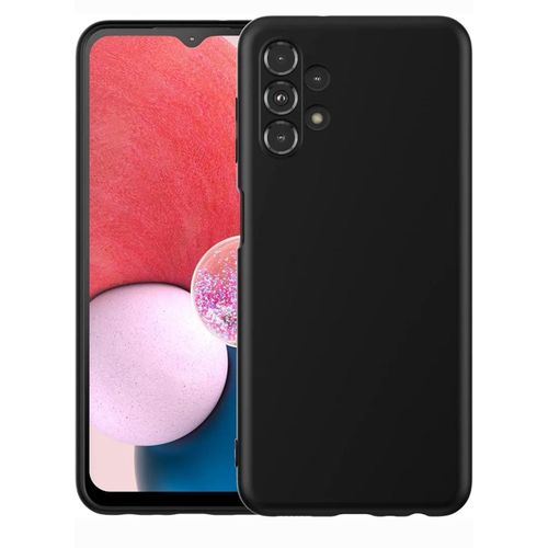 Samsung Galaxy A13 4G Luxury Soft Liquid Silicone Skin Touch Feel Cover Case Black