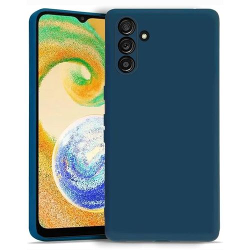 Samsung Galaxy A04s Luxury Soft Liquid Silicone Skin Touch Feel Cover Case Blue