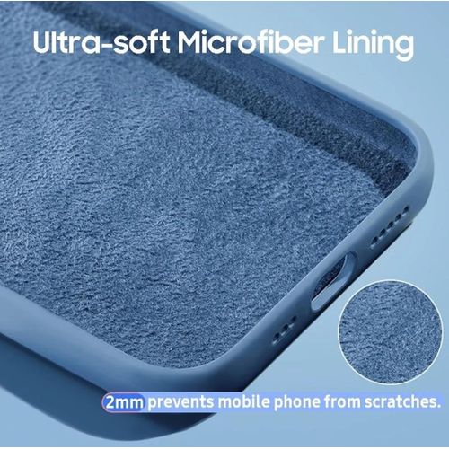 Samsung Galaxy A04s Luxury Soft Liquid Silicone Skin Touch Feel Cover Case Blue