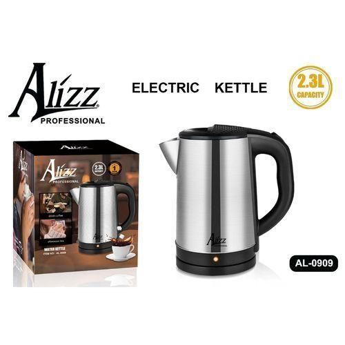 Alizz 2.3 Litre Professional Stainless Steel Water And Tea Boiler Electric Kettle Pot - Silver & Black