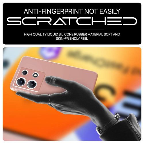 Infinix Note 10 11 12 20 30 Pro 4G X68 Soft TPU Back Cover Shockproof Silicone Bumper Anti-Fingerprints Full-Body Protective Case Cover-Pink