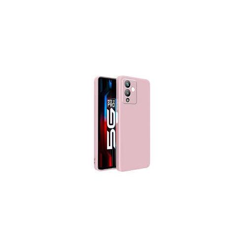 Infinix Note 10 11 12 20 30 Pro 4G X68 Soft TPU Back Cover Shockproof Silicone Bumper Anti-Fingerprints Full-Body Protective Case Cover-Pink