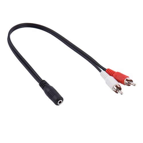 3.5mm to 2 RCA Cables Y-cable 1 Mini Stereo Plug (3.5mm) Male to Dual