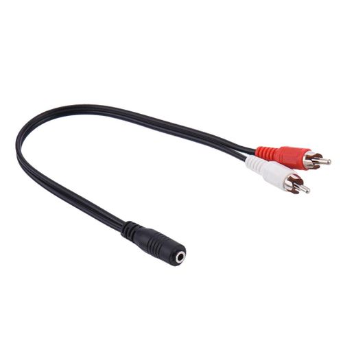 3.5mm to 2 RCA Cables Y-cable 1 Mini Stereo Plug (3.5mm) Male to Dual