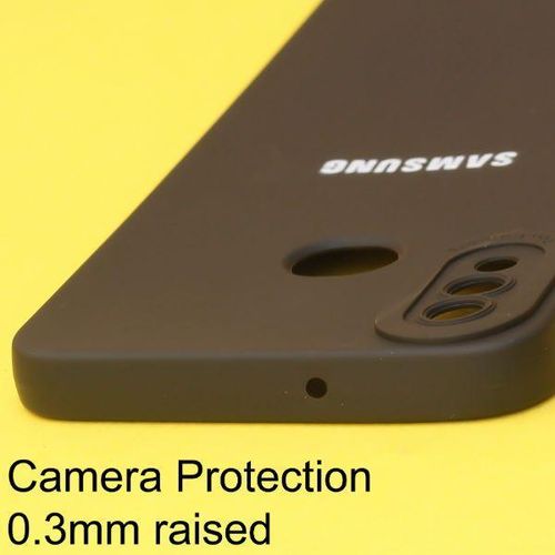 Samsung Galaxy A10s Luxury Soft Liquid Silicone Skin Touch Feel Cover Case Black