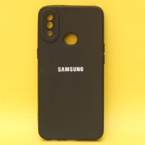 Samsung Galaxy A10s Luxury Soft Liquid Silicone Skin Touch Feel Cover Case Black