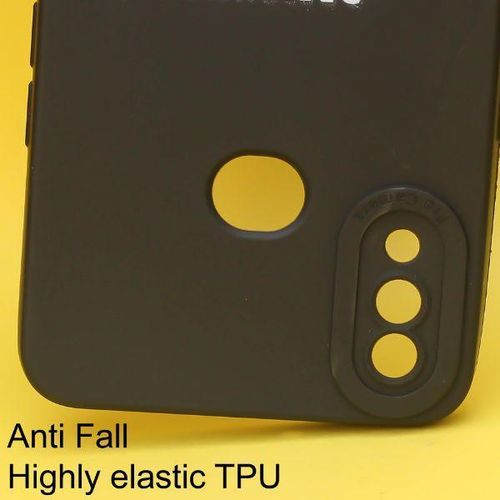 Samsung Galaxy A10s Luxury Soft Liquid Silicone Skin Touch Feel Cover Case Black