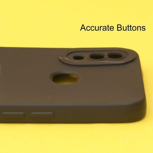 Samsung Galaxy A10s Luxury Soft Liquid Silicone Skin Touch Feel Cover Case Black