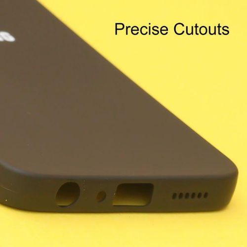 Samsung Galaxy A10s Luxury Soft Liquid Silicone Skin Touch Feel Cover Case Black