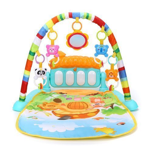 3 in 1 Baby Light Musical Gym Play Mat Lay Play Fitness Piano, Multi colour