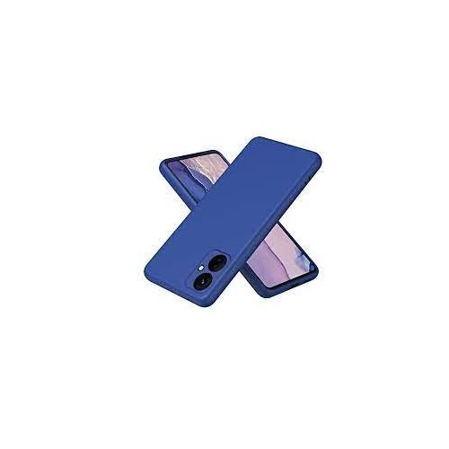 Tecno Camon 16 17 18 19 20 P Pro Premier Inner Velvet Fabric Lining Matte Silicone Flexible Raised Bumps For Camera & Screen Protection Back Case Cover - Blue