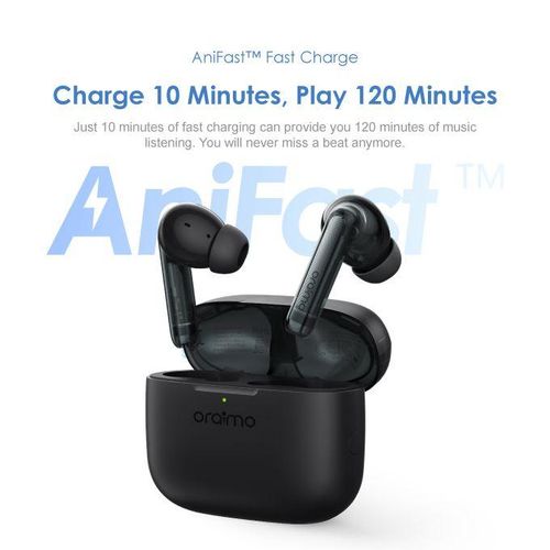Oraimo FreePods Lite 40-hour Playtime ENC True Wireless Earbuds - Black