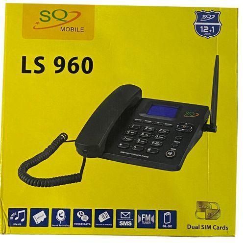 SQ LS-960 Dual Sim Gsm Wireless Landline Desktop Phone - Black