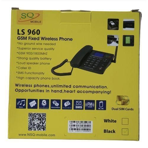 SQ LS-960 Dual Sim Gsm Wireless Landline Desktop Phone - Black