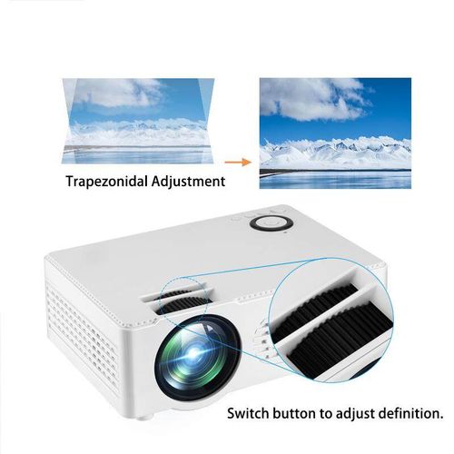 7000 Lumens 1080P Multimedia Projector DLP USB WiFi Home Theatre HDMI Bluetooth NEW White (white)
