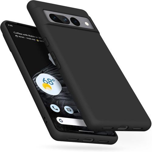 Google Pixel 7, Pixel 7a, Pixel 7 Pro Case,Shockproof Liquid Cover Upgraded Camera Protection Slim Fit With Microfiber Lining - Black